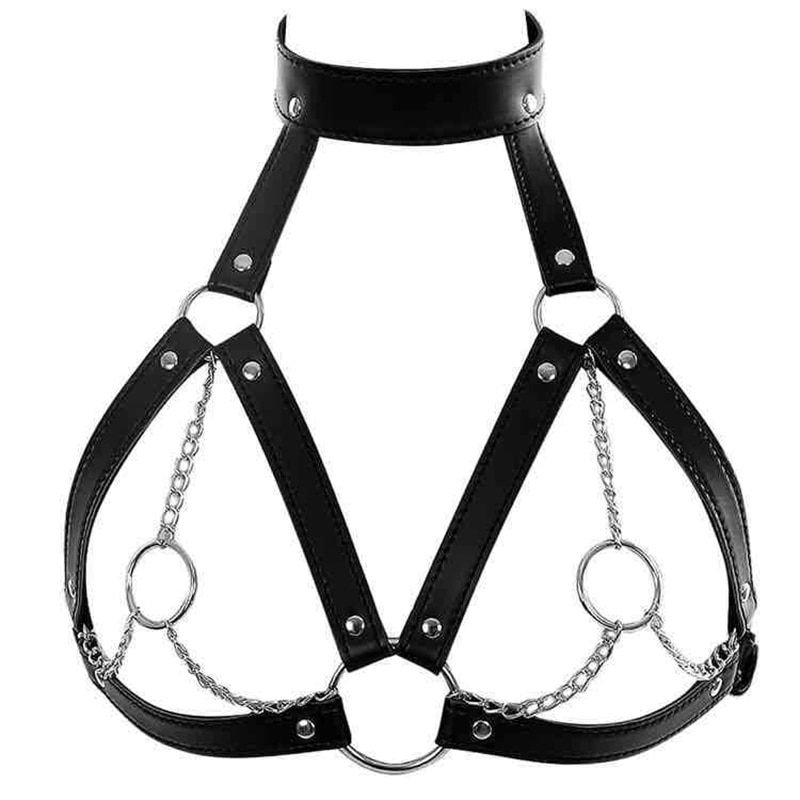 2021 New BDSM Fetish Bondage Collar Body Harness Sex...