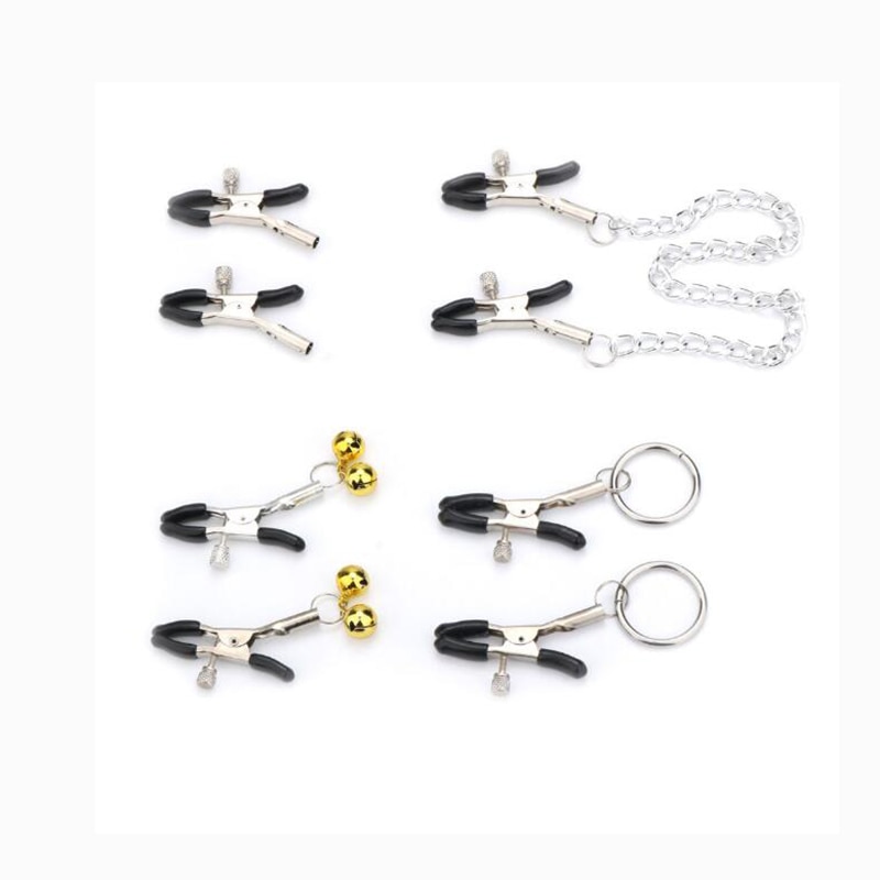 4 Types Chains Metal Nipple Clamps Sex Toys For Women...