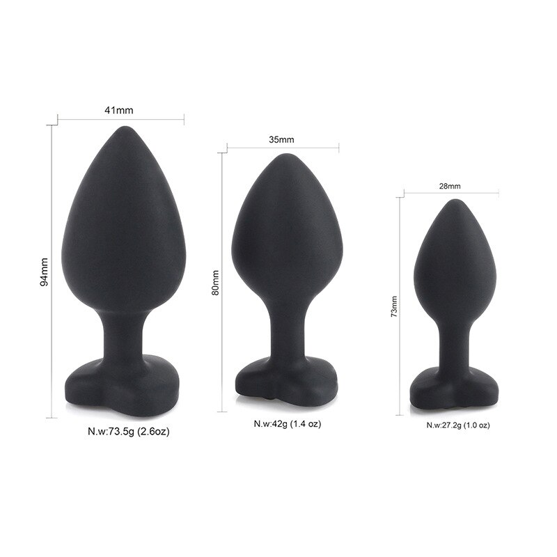 S-M-Lsize-Heart-shaped-black-silicone-anal-plug-Adult-Toys-for-Men-Women-Anal-Trainer-3