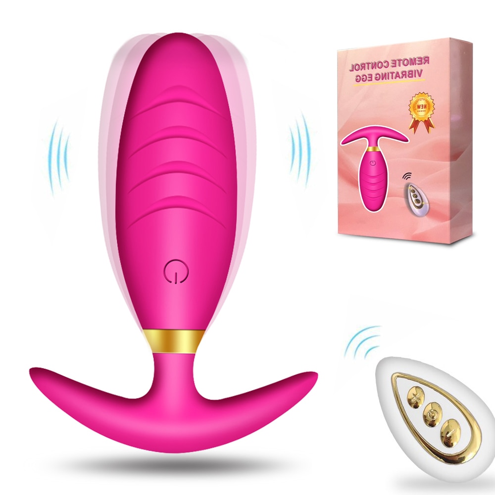 Wearable Anal Butt Plug Vibrator For Women Men Remote...